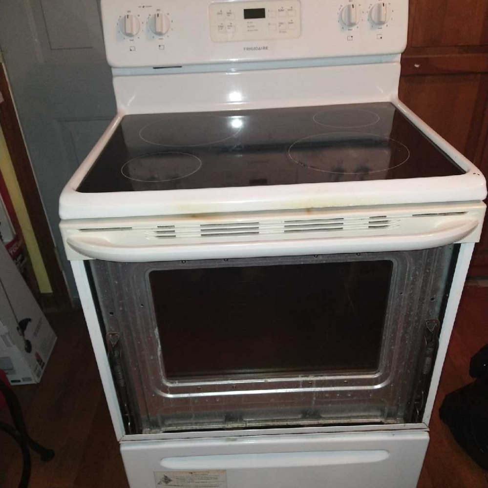 Glass top stove